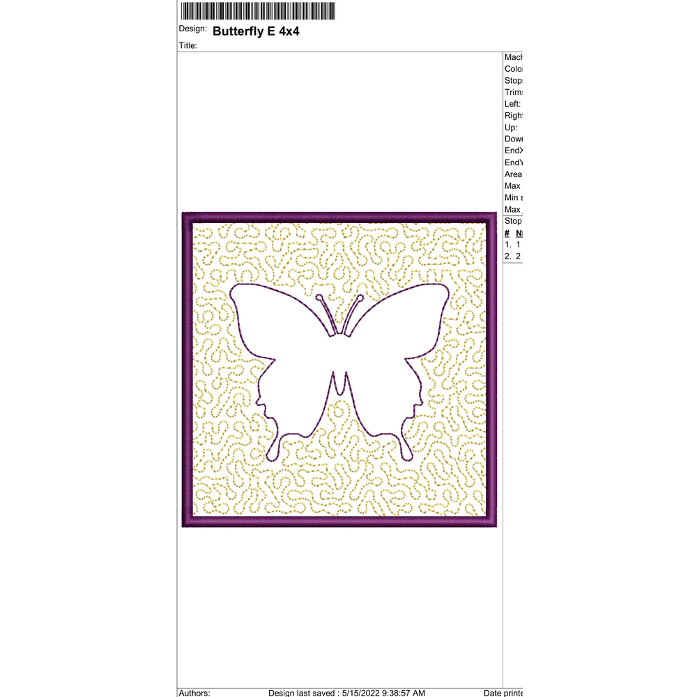 Butterfly Embroidery Design