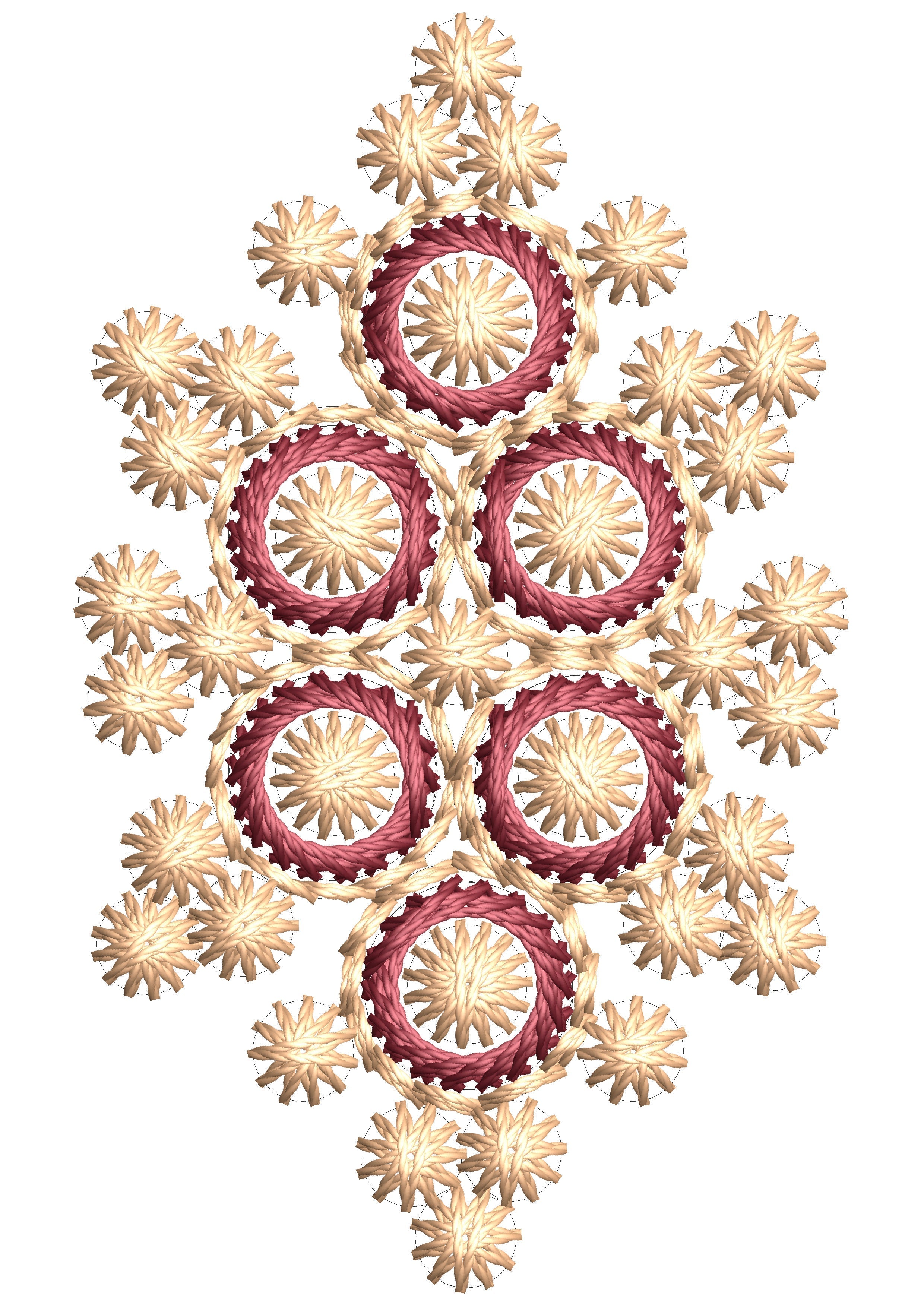 Star Bunch Embroidery Design