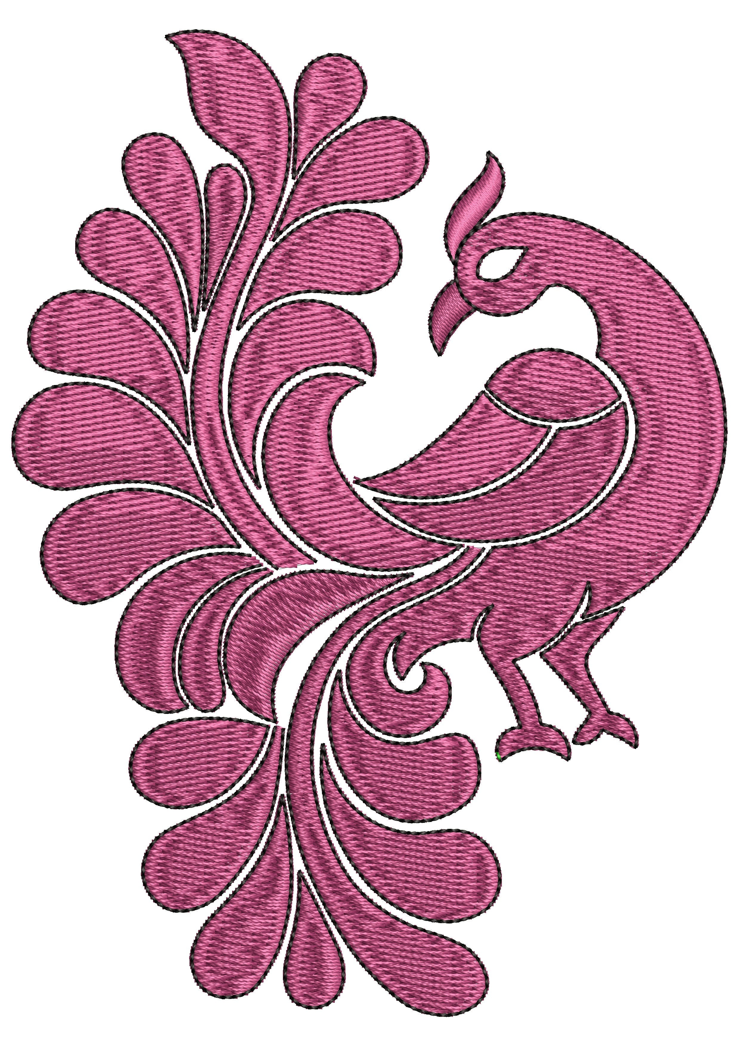 Peacock Embroidery Design