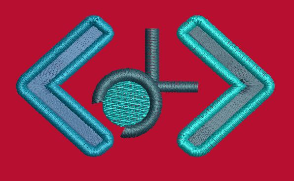 Geometric Orbital Link Embroidery Design