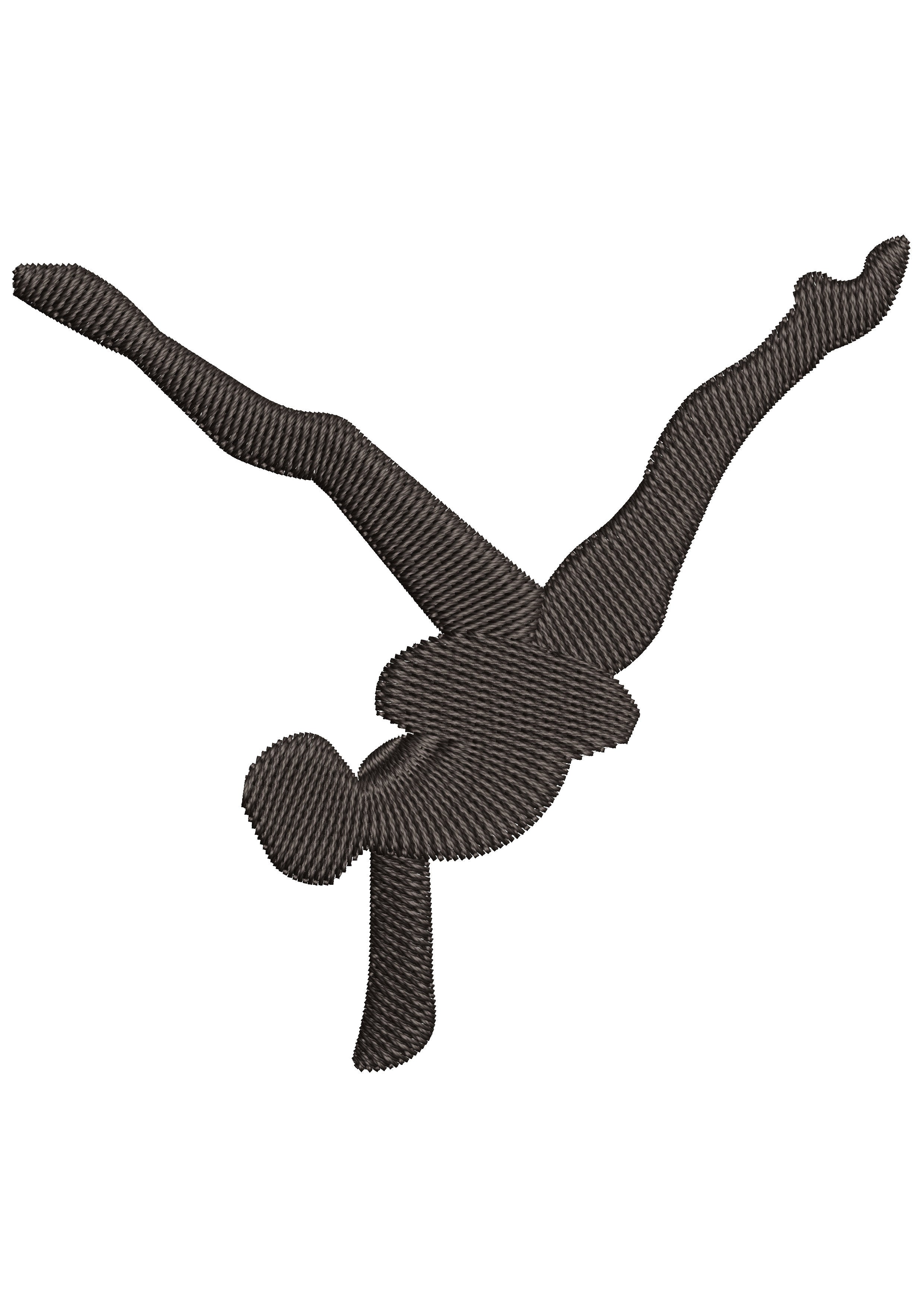 Man Gymnastic Embroidery Design
