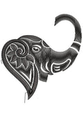 Elephant Head Embroidery Design
