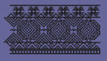 Geometric Border Industrial Linear Motif Embroidery Design
