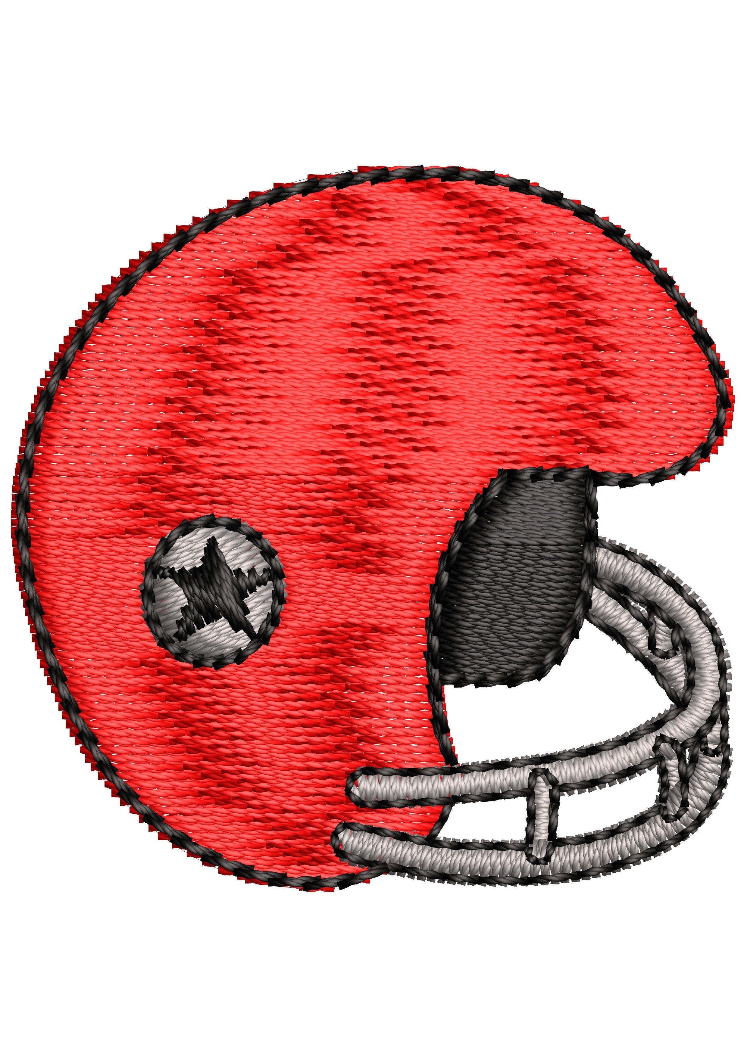 Player Helmet Embroidery Design