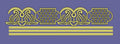 Geometric Lattice Gold Border Embroidery Design