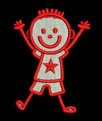 Happy Boy Embroidery Design