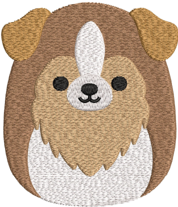 Dog Face Embroidery Design