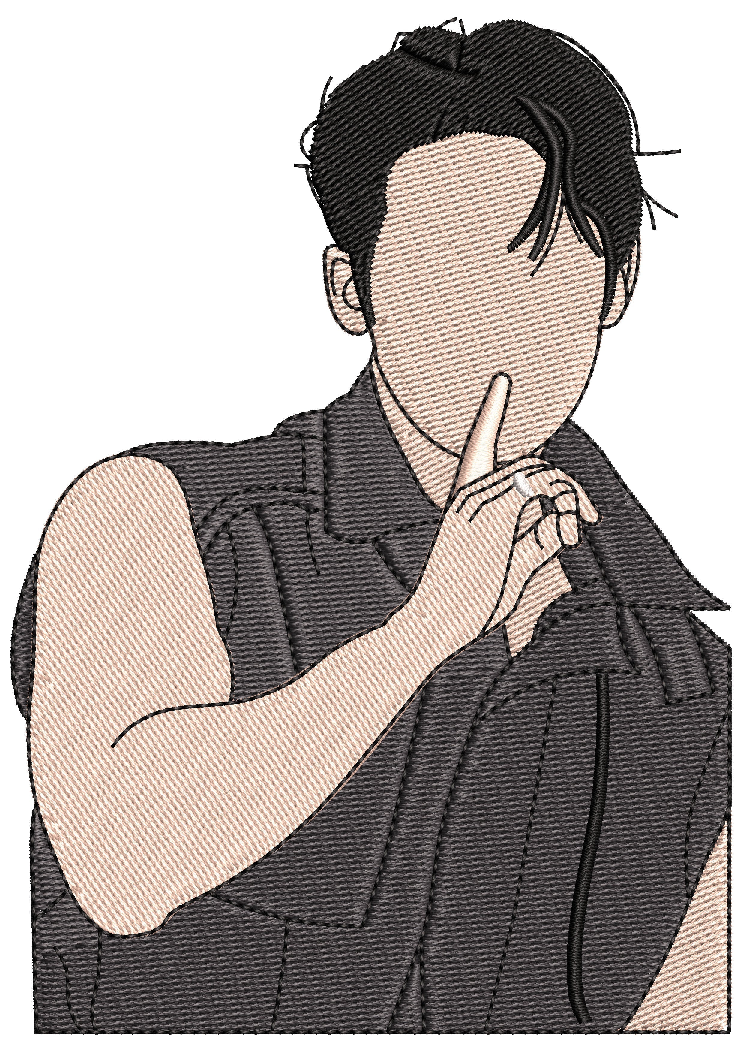 Young Boy Embroidery Design