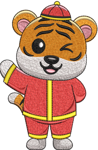 Tiger Baby Embroidery Design