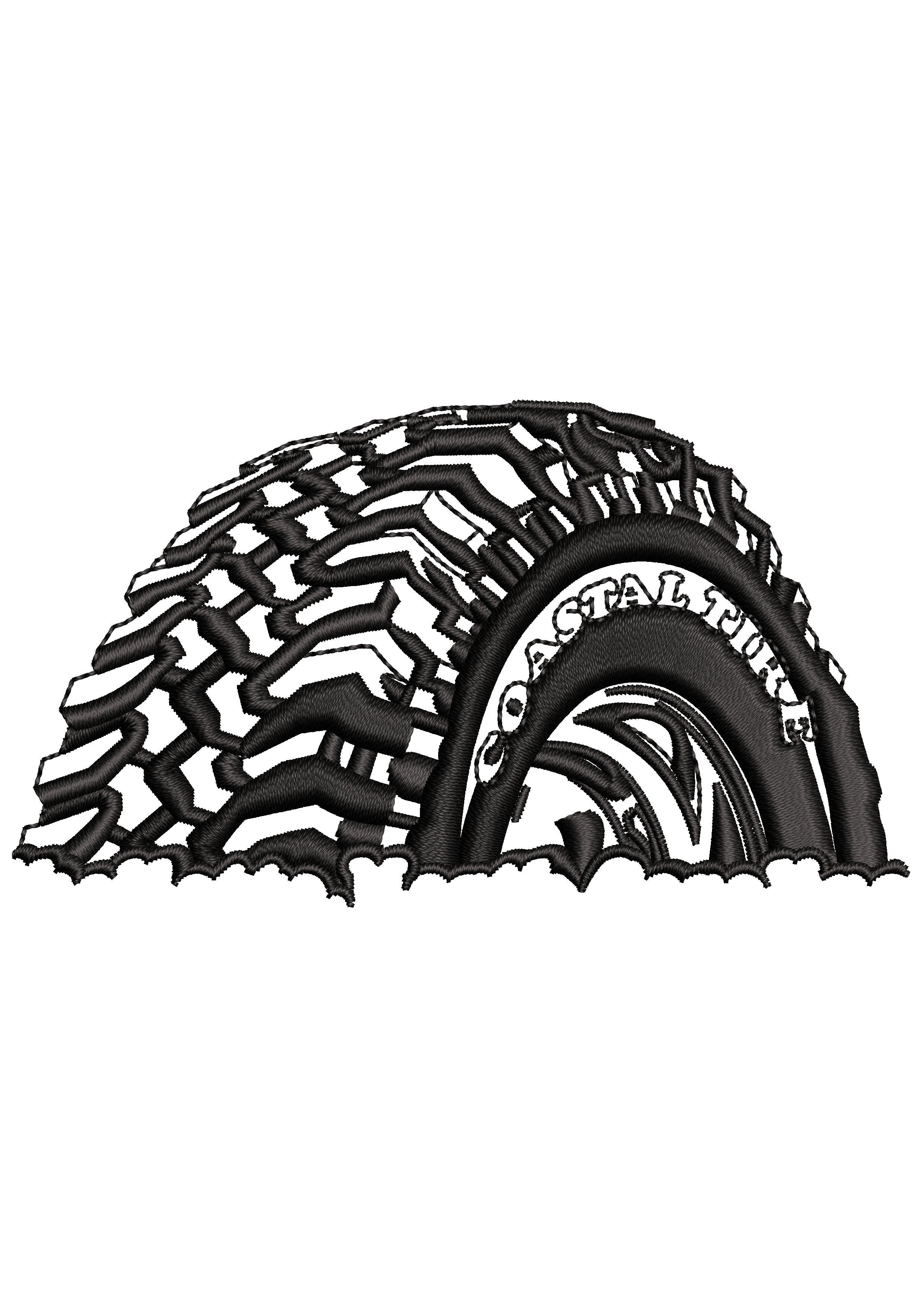 Big Tire Embroidery Design