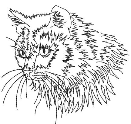 Cat Embroidery Design