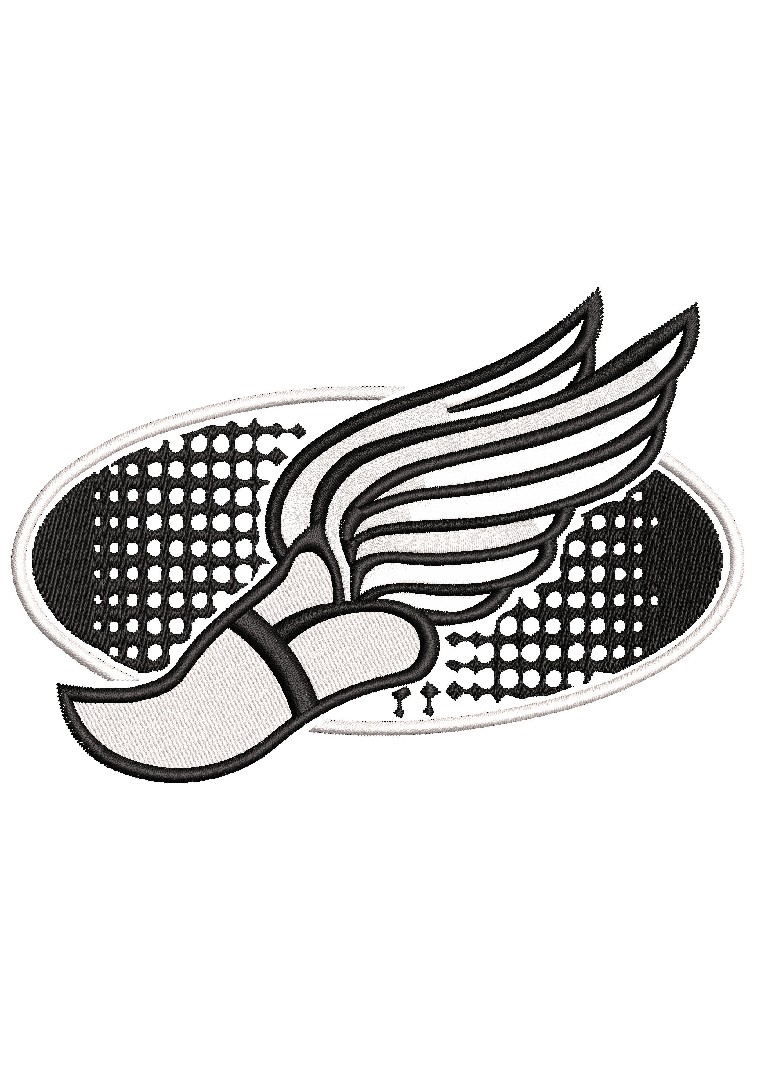 Feather Field Embroidery Design