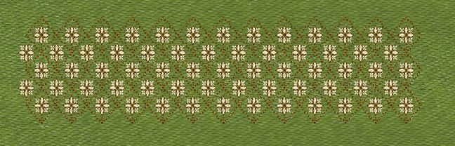 Floral Border Green Embroidery Design
