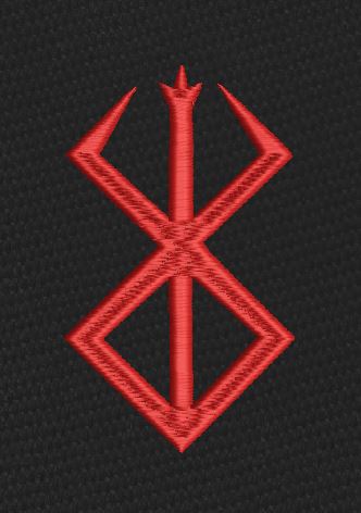 Sacrifice Emblem Red Mark Embroidery Design