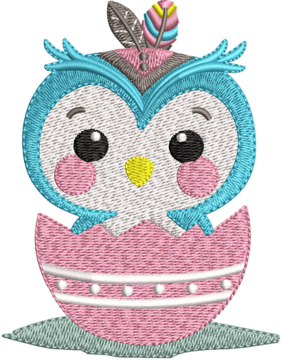 Owl Baby Embroidery Design