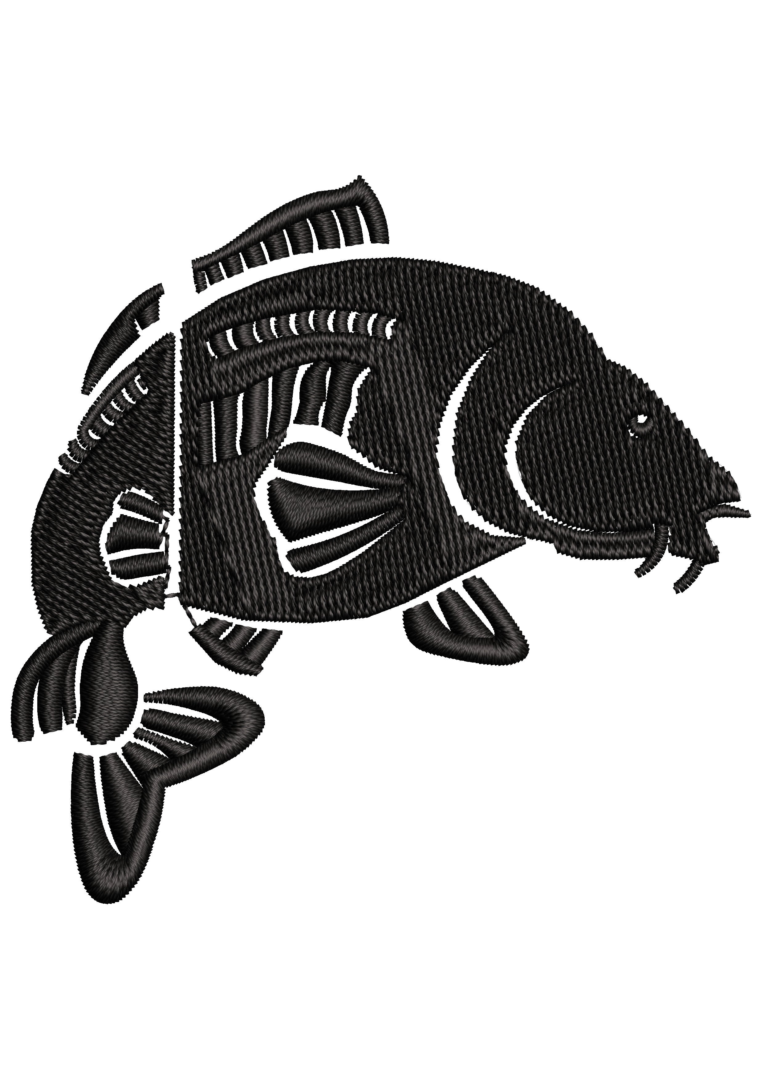 Fish Big Sign Embroidery Design