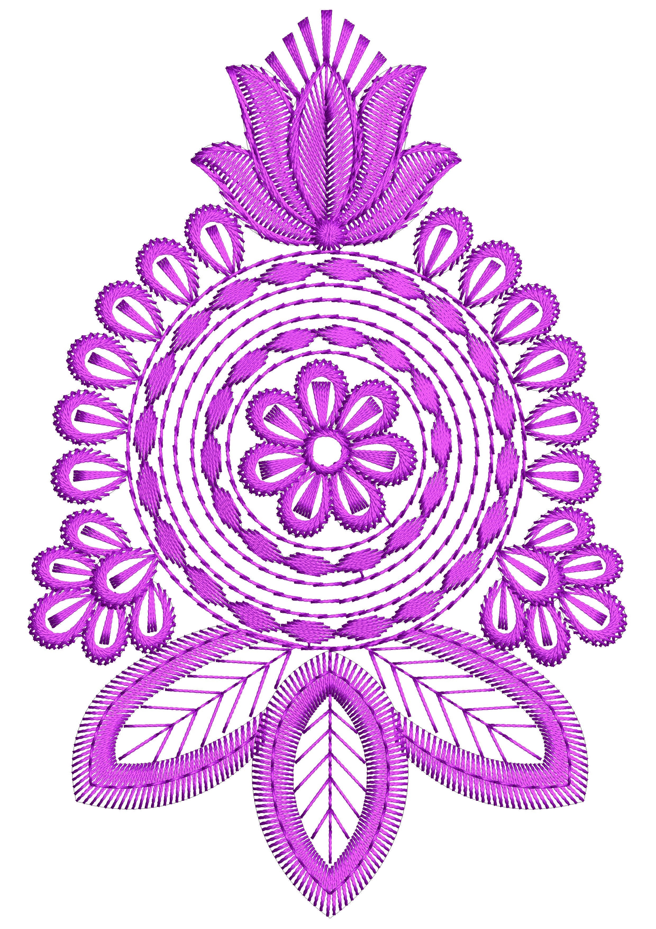 Leaf Pot Embroidery Design