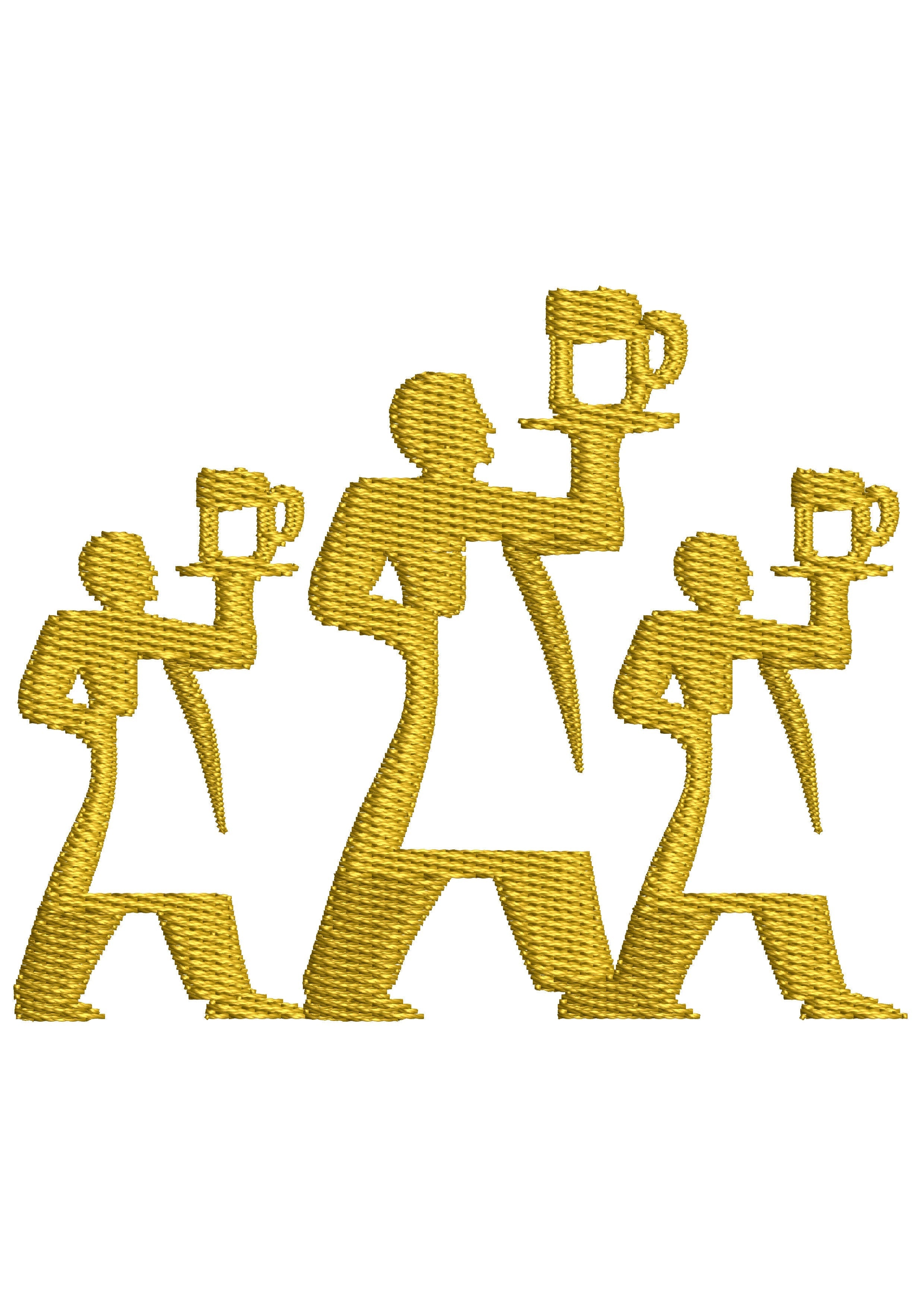Waiter Crew Embroidery Design
