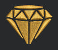 Golden Diamond Shape Embroidery Design