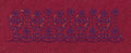 Purple Flower And Red Background Floral Border Embroidery Design