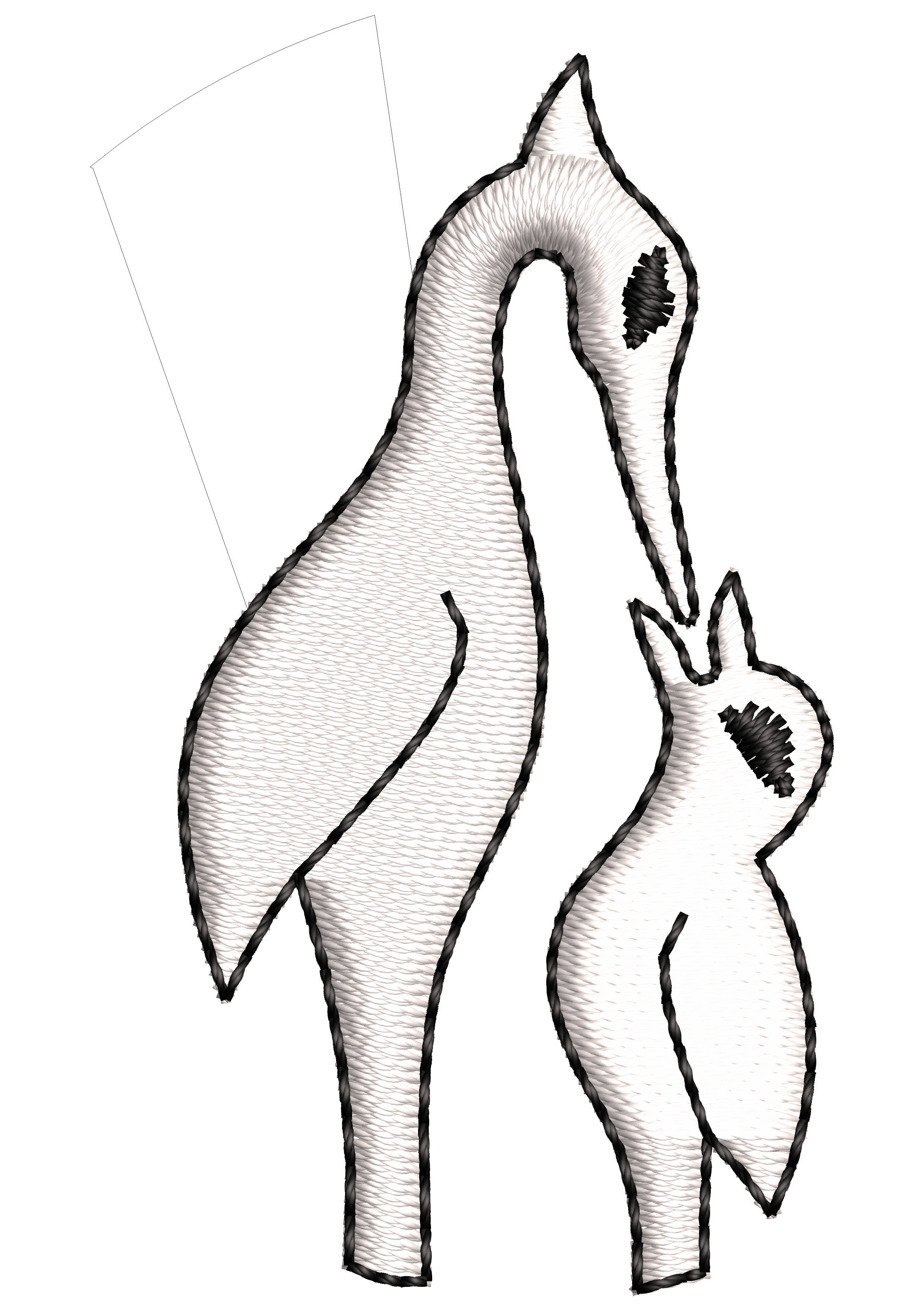 Mother Feeding Embroidery Design