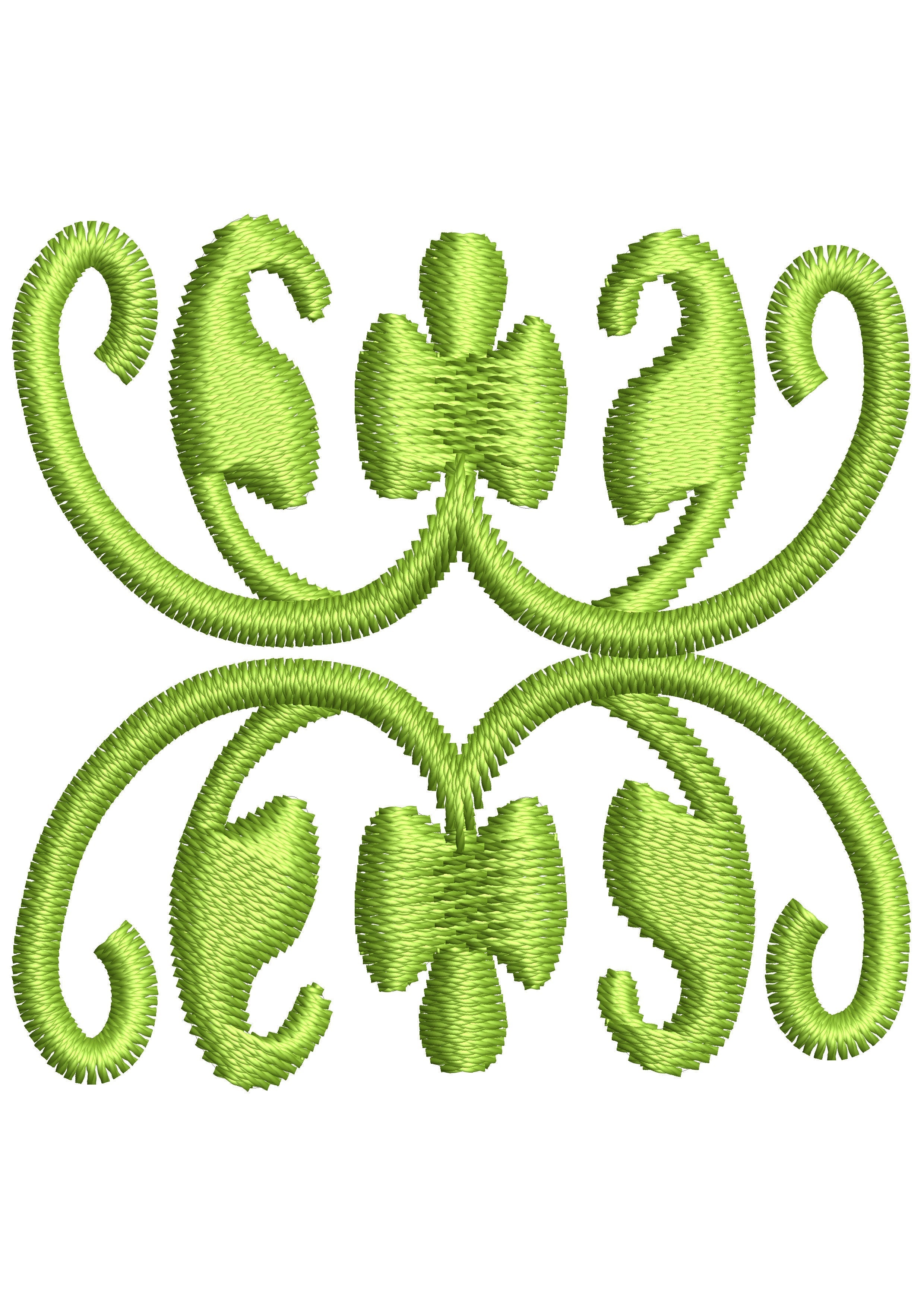 Swirl Art Embroidery Design