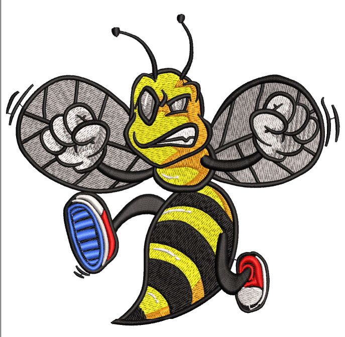 Bee Embroidery Design