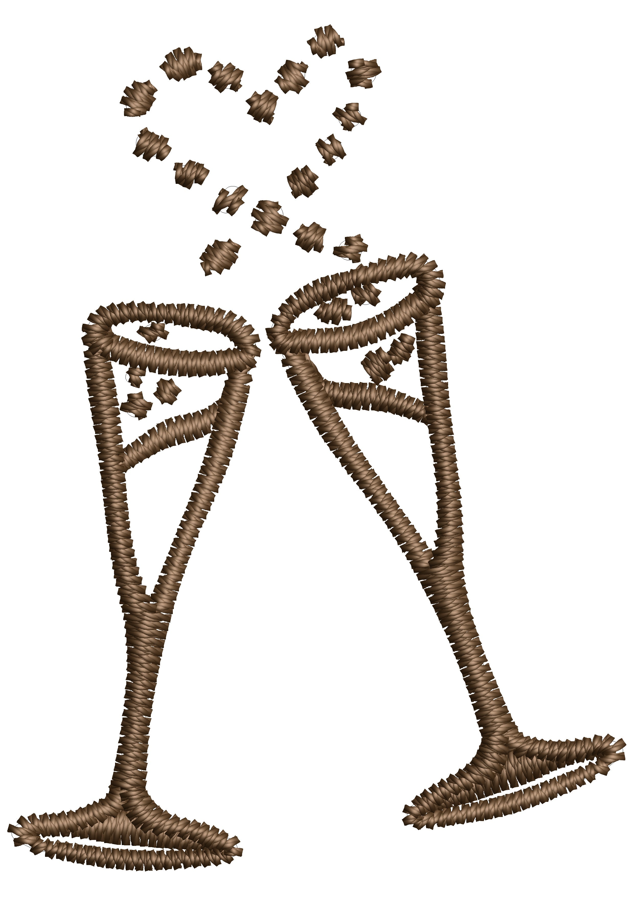 Champagne Lover Embroidery Design