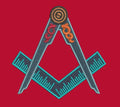Drafting Compass and Square Embroidery Design