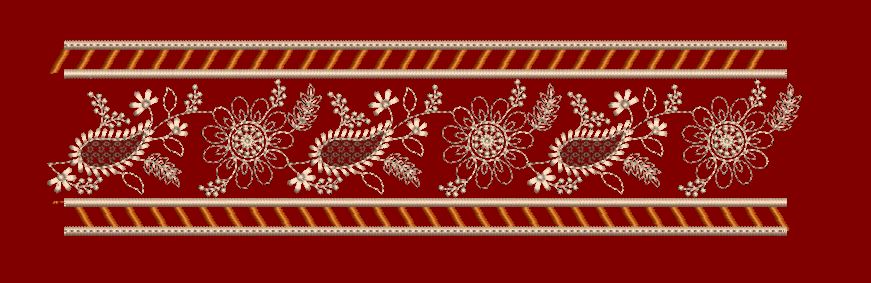 Crimson Paisley Bloom Embroidery Design