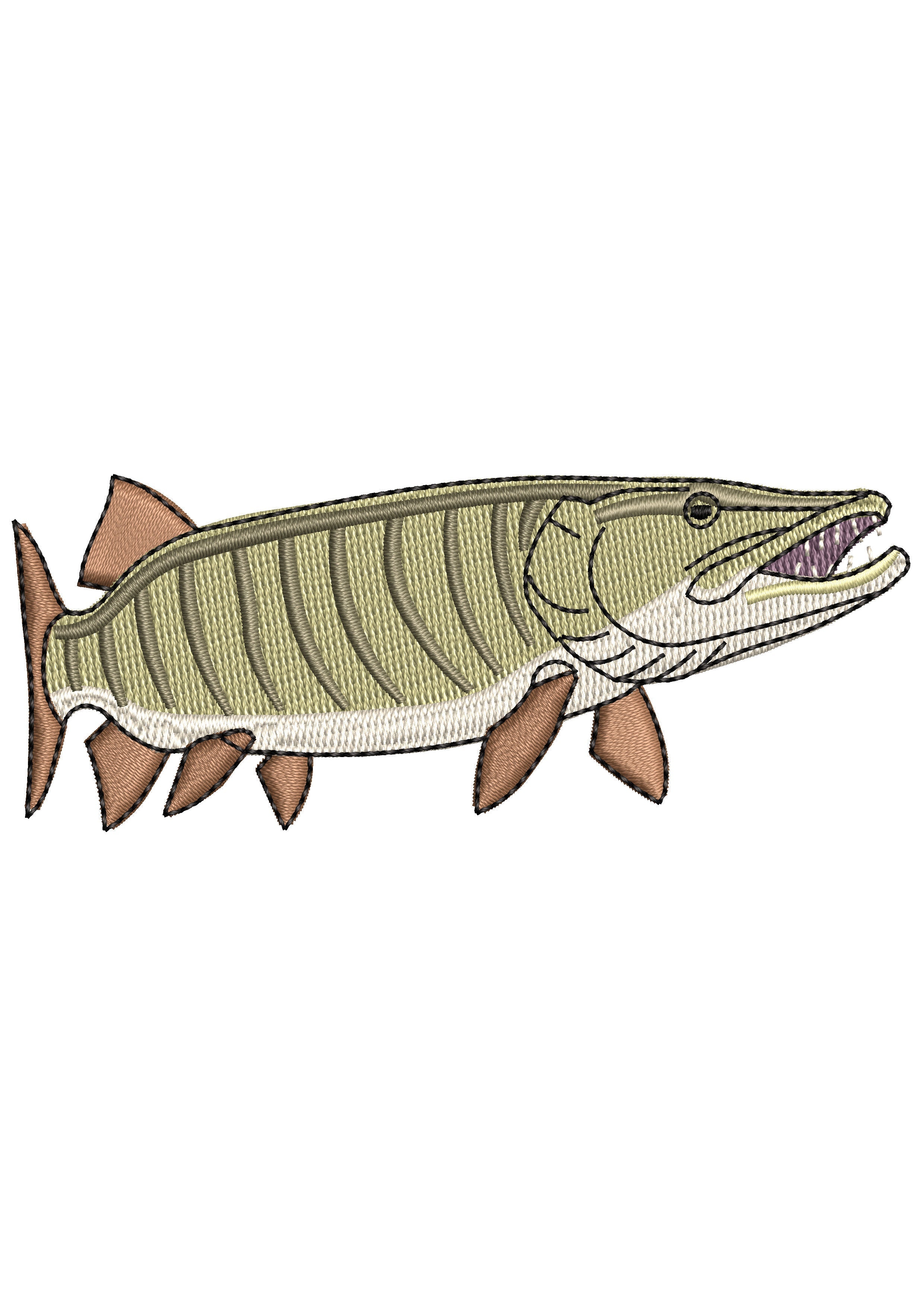 Cruel Fish Embroidery Design
