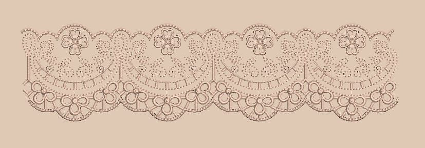 Four Leaf Clover Scallop Trim Embroidery Design
