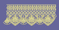 Scalloped Golden Lace Border Embroidery Design