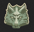 Wolf Head Brown Embroidery Design