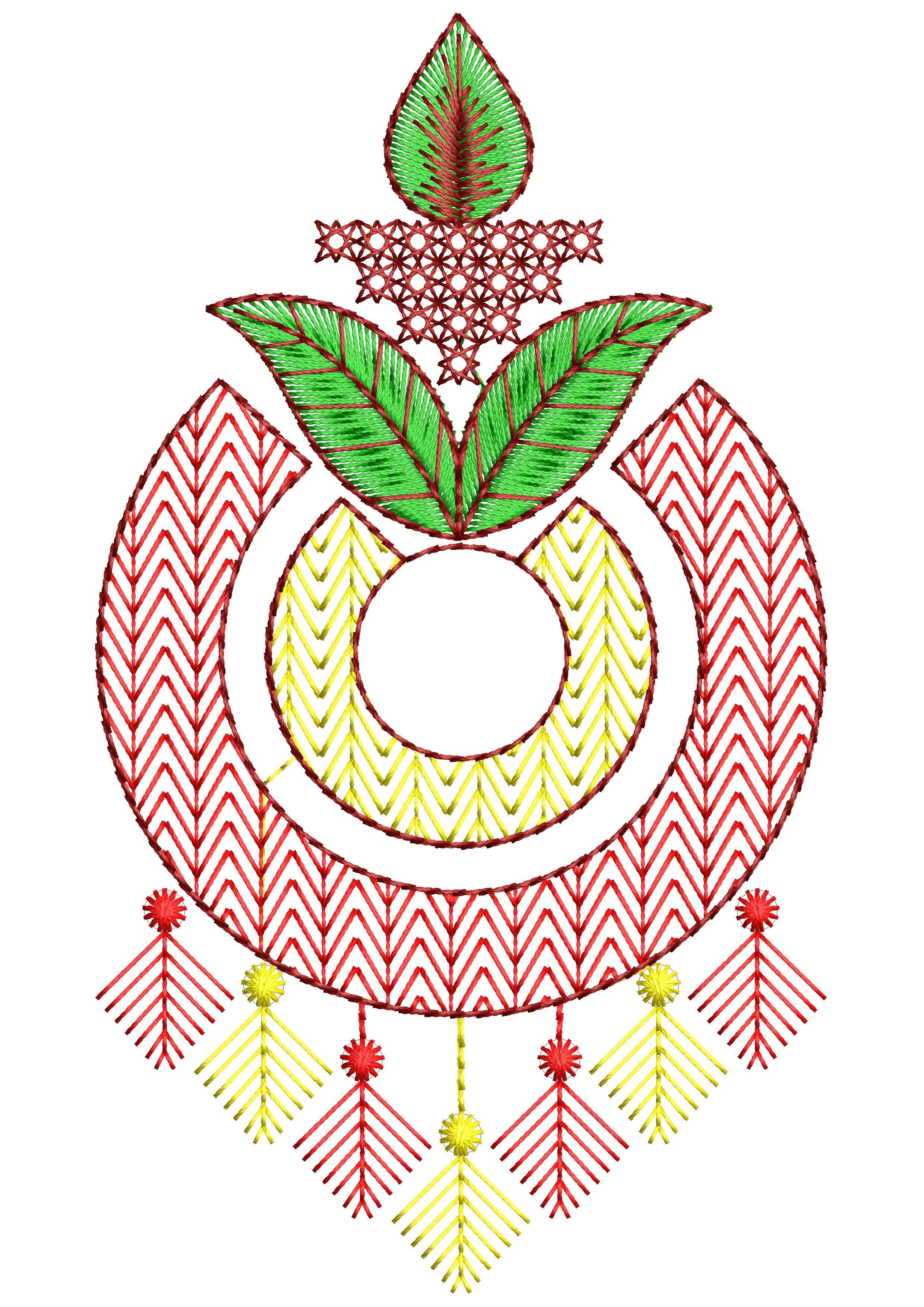 Tassel Circle Embroidery Design