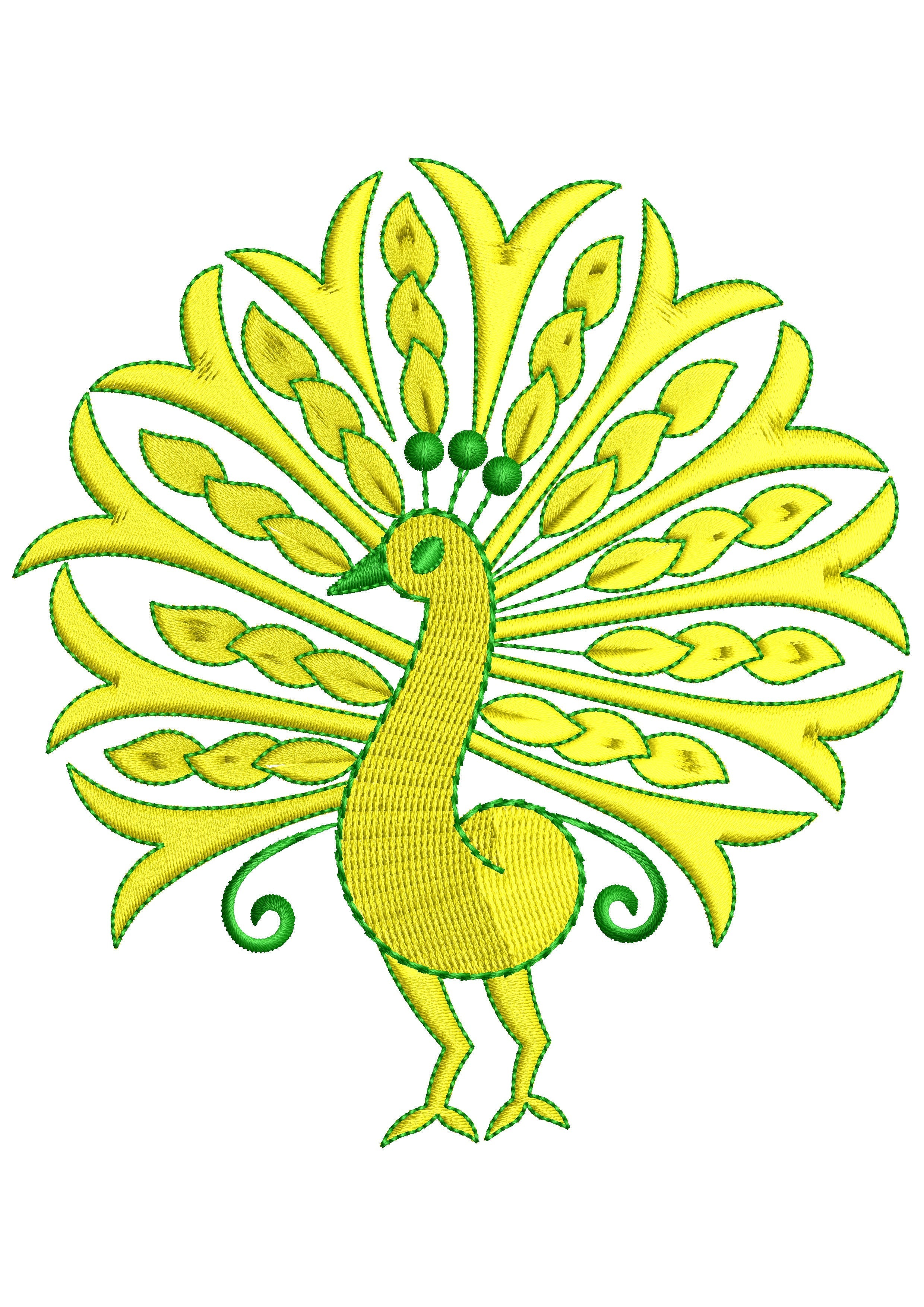 Peacock Embroidery Design