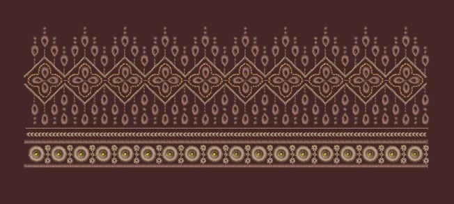 Geometric Four Petal Diamond with Beaded Fringe B Embroidery Design