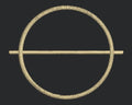 Gold Circle and Horizontal Bar Icon Embroidery Design