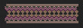 Floral Border Golden Purple Curve Embroidery Design