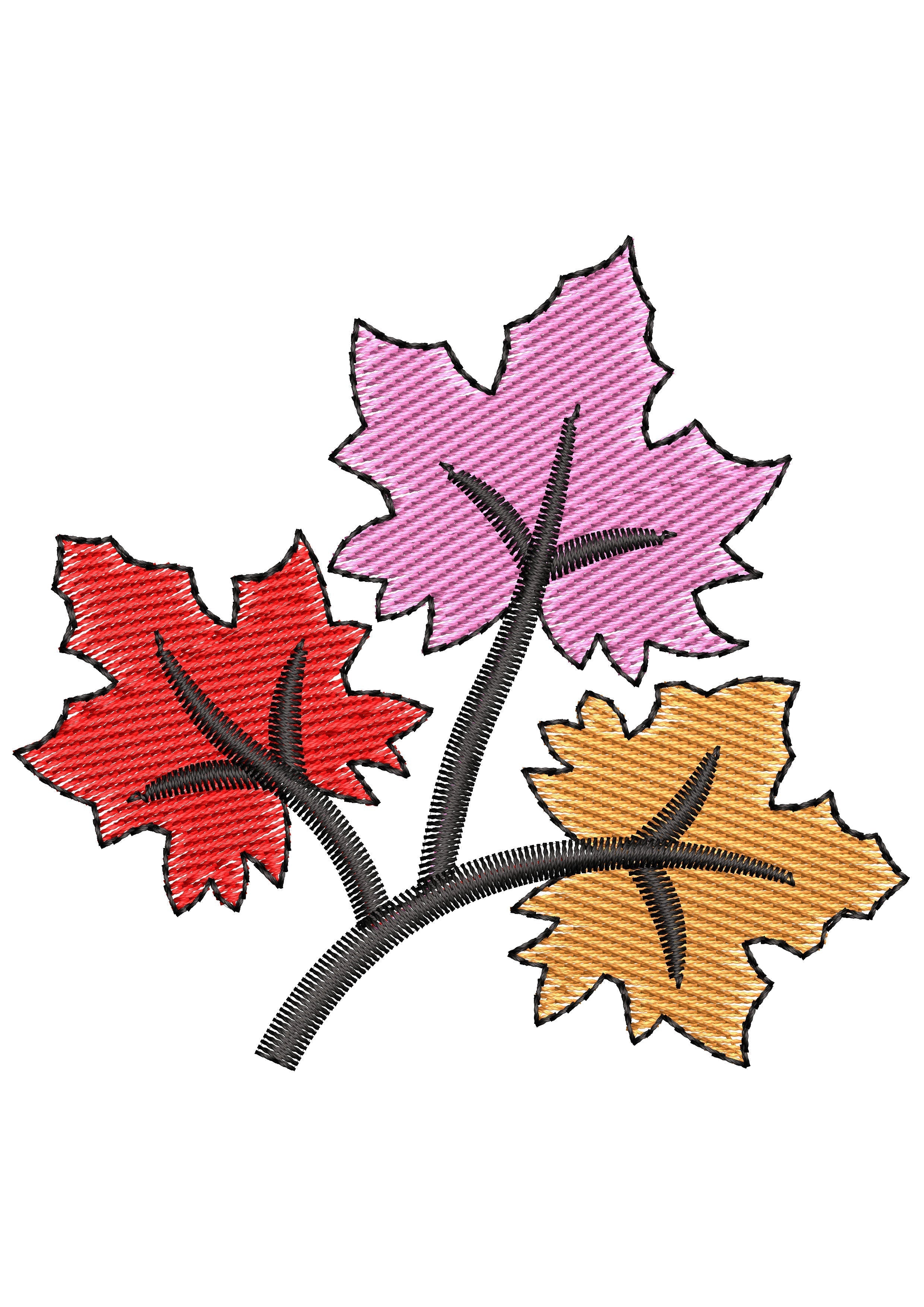 Maple Leaf Embroidery Design