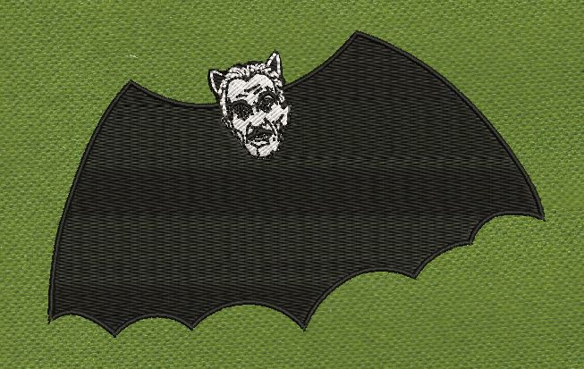 Vampire Wing Dracula Silhouette Embroidery Design
