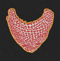 Desert Pattern Red And White Bib Embroidery Design