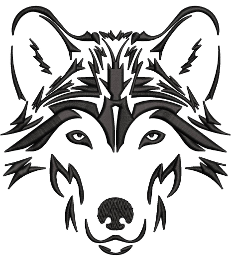 Wolf Embroidery Design