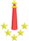 Star Tower Embroidery Design