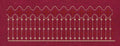 Floral Endless Border Red Lines Embroidery Design