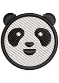 Panda Head Embroidery Design