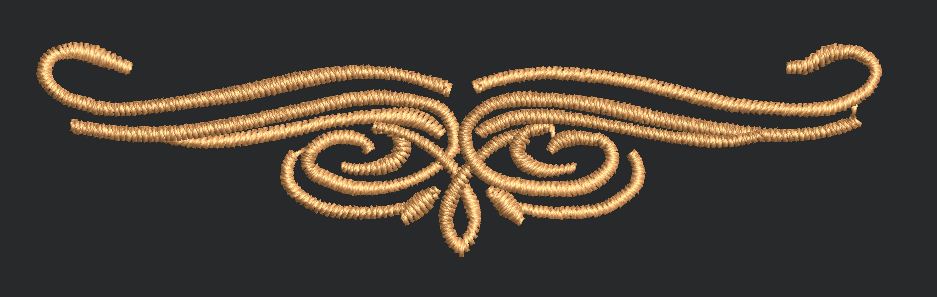 Decorative Swirl Border Embroidery Design