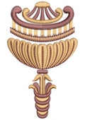 Spiral Leaf Embroidery Design