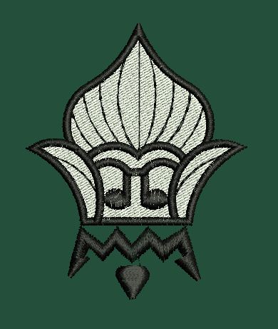 White Crown Embroidery Design