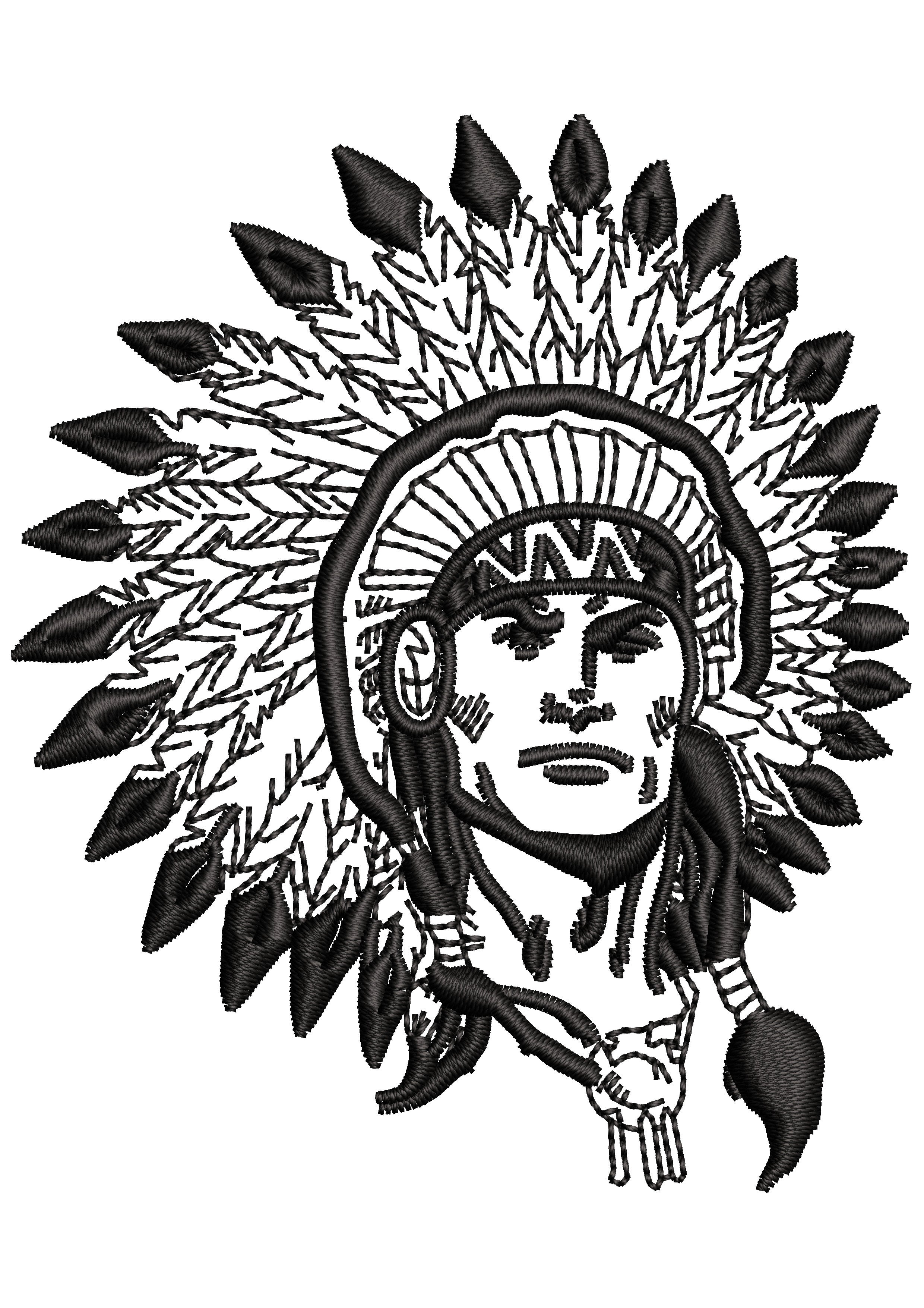 Forest Man Embroidery Design